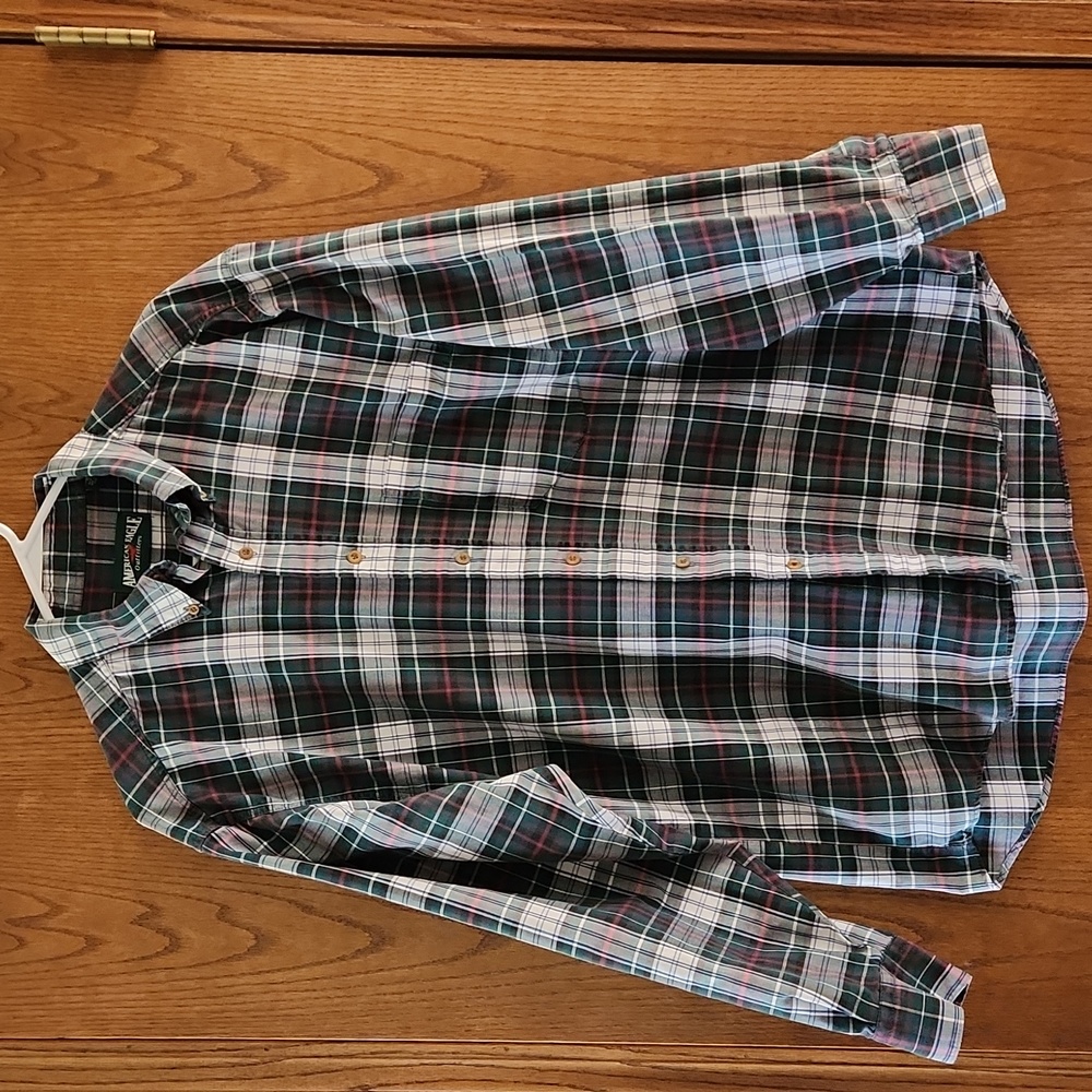 American Eagle Outfitters Men's Size Large Plaid Shirt - Picture 2 of 10